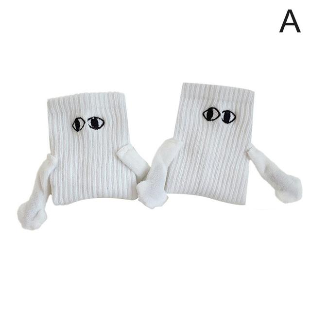 1+1 GRATIS Bond Socks™️ | Comfortabele Schattige Magnetisch Sokken - Wit-1-1-GRATIS -  Neomoda