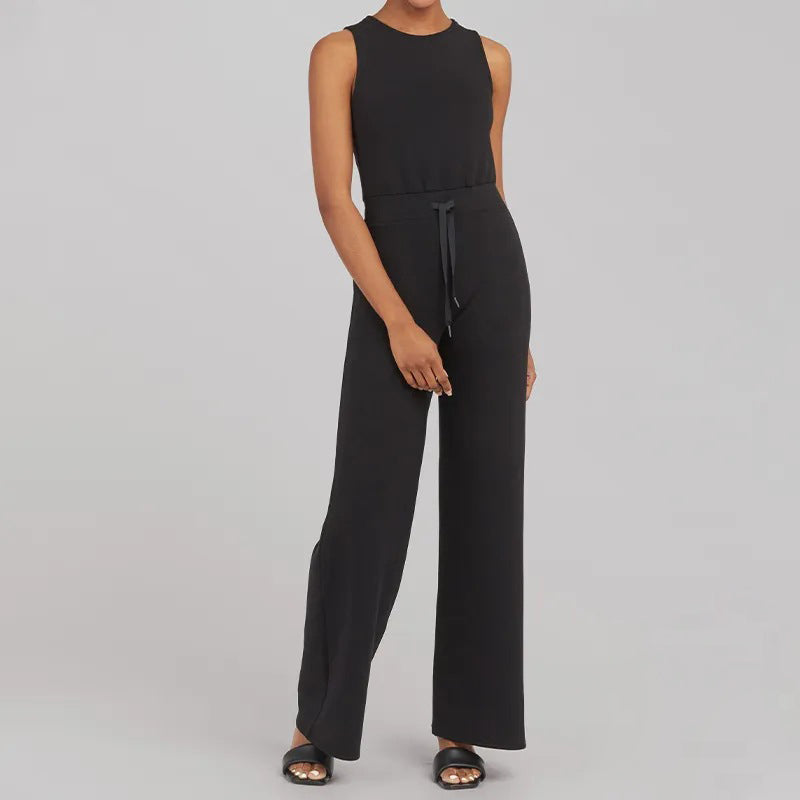 Aubrey - Veelzijdige elegantie Mouwloze effen jumpsuit - Zwart-2XL -  Neomoda