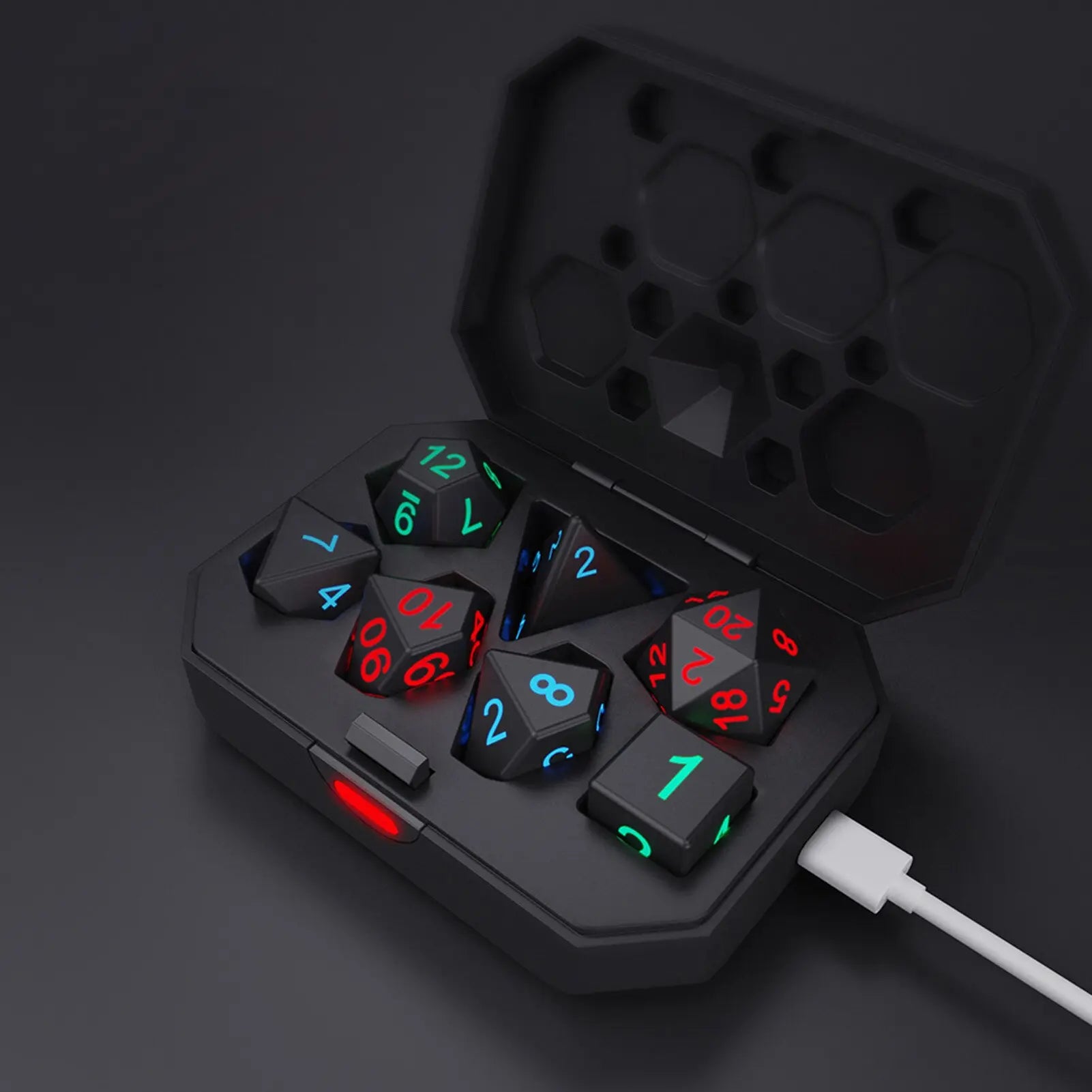 Luminous Chargeable Dice Set™ | Magische oplichtende dobbelstenen - Draadloze-oplaadstijl -  Neomoda