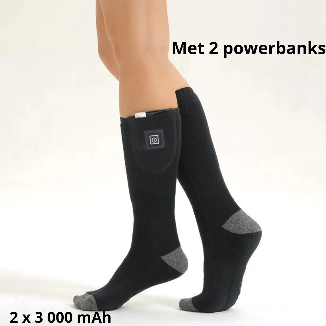 Sockure™️ | Warmte in Winter met Verwarmde Sokken - Met-powerbank-2st-Zwart-Een-maat -  Neomoda