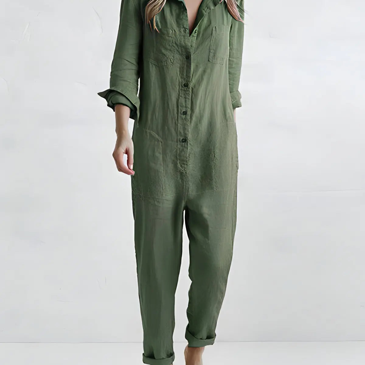 Jayda | Lang Comfort Jumpsuit - Groen-3XL -  Neomoda