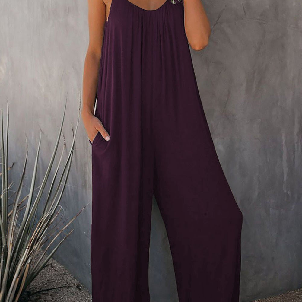 Leila™️ | De ultieme vloeiende jumpsuit voor de moderne vrouw! - Purple-3XL -  Neomoda