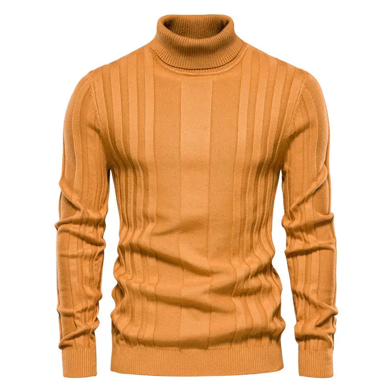 Joshua | Pullover met rolkraag - Geel-2XL -  Neomoda