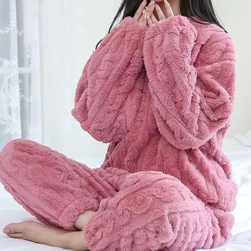 BedtimeBliss | pyjamaset voor vrouwen - Roze-Een-maat -  Neomoda