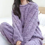 BedtimeBliss | pyjamaset voor vrouwen - Purper-Een-maat -  Neomoda