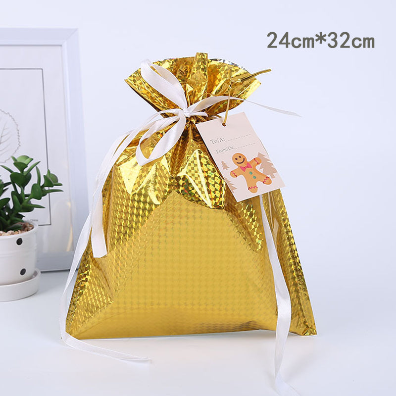 Christmas Drawstring Bag™ | Unieke Kerst cadeauverpakking - S-Gouden-8-stuks -  Neomoda