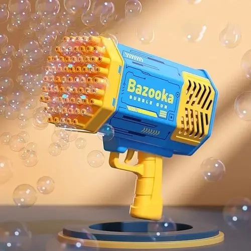 Bubble Machine Gun™ | Laat de bellenstrijd beginnen! - Blauw-Bazooka-69-gaten-Met-kleurrijke-Led-lampjes -  Neomoda