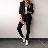 Diva™ - Stijlvolle Blazer & Broek Set - Zwart-XXL -  Neomoda