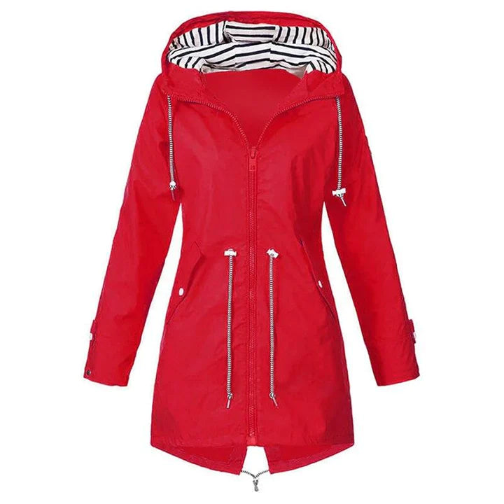 CloudVeil - Lange regenjas - Rood-3XL -  Neomoda