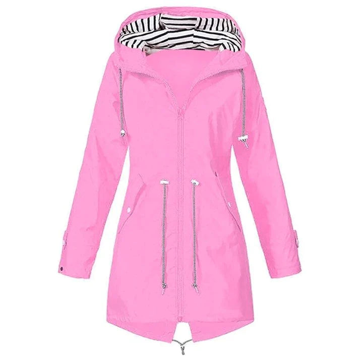 CloudVeil - Lange regenjas - Roze-3XL -  Neomoda