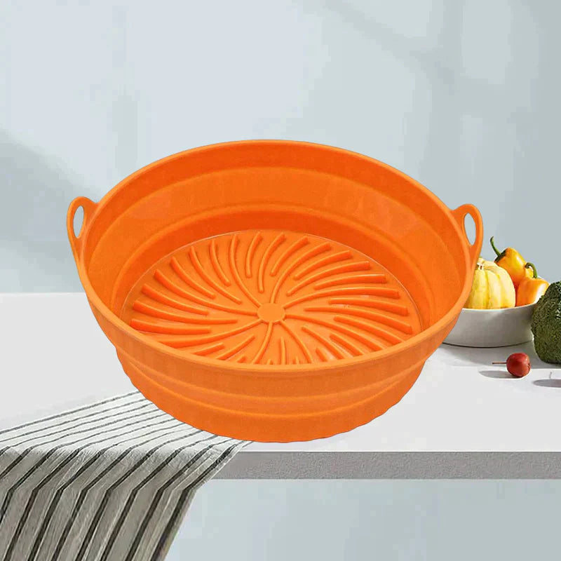 Slickware™ | Inklapbare siliconen grillpan - Oranje-Rond -  Neomoda