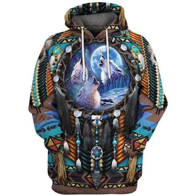 Rani™ Native American Hoodie - Patroon-9-5XL -  Neomoda