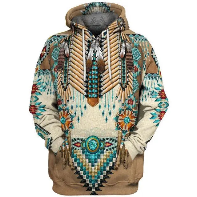 Rani™ Native American Hoodie - Patroon-1-5XL -  Neomoda