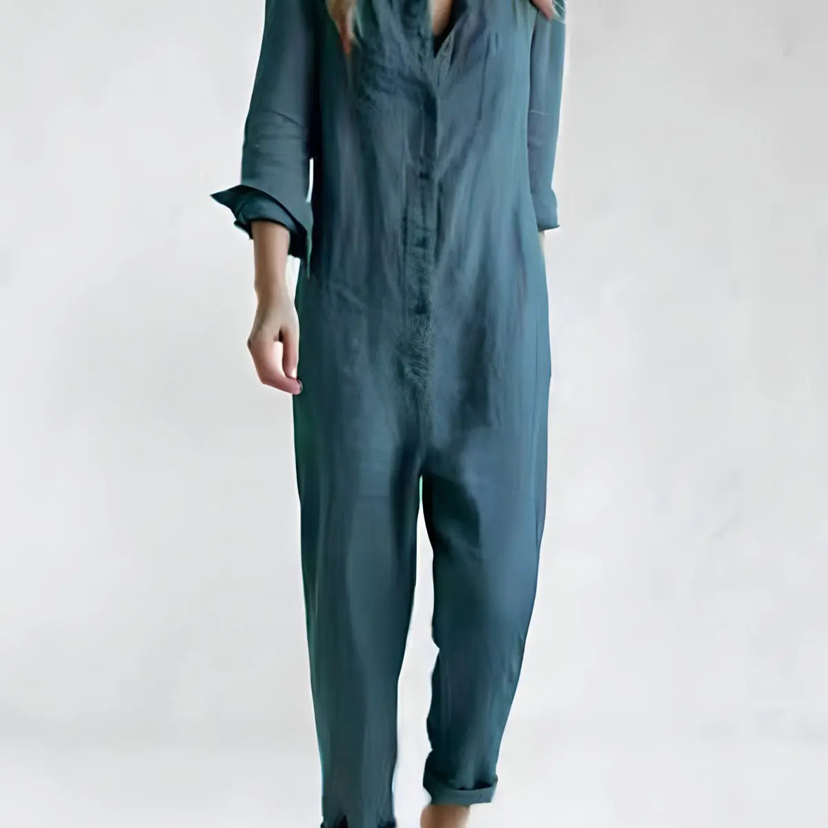 Jayda | Lang Comfort Jumpsuit - Blauw-3XL -  Neomoda