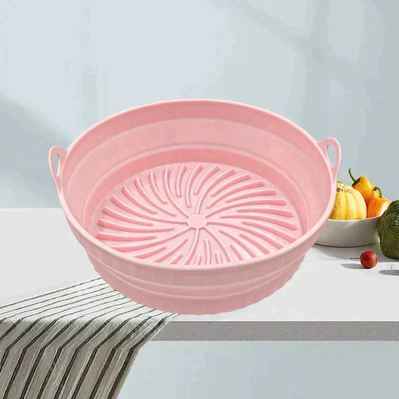 Slickware™ | Inklapbare siliconen grillpan - Roze-Rond -  Neomoda