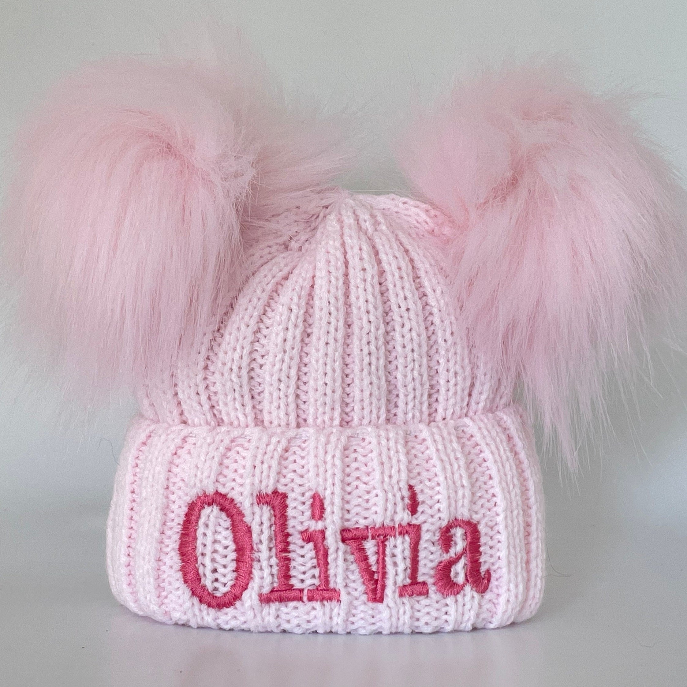 Knitted Pompoms Beanie™ | Schattige muts voor baby's tot volwassenen - Roze-Alleen-volwassenenmuts -  Neomoda