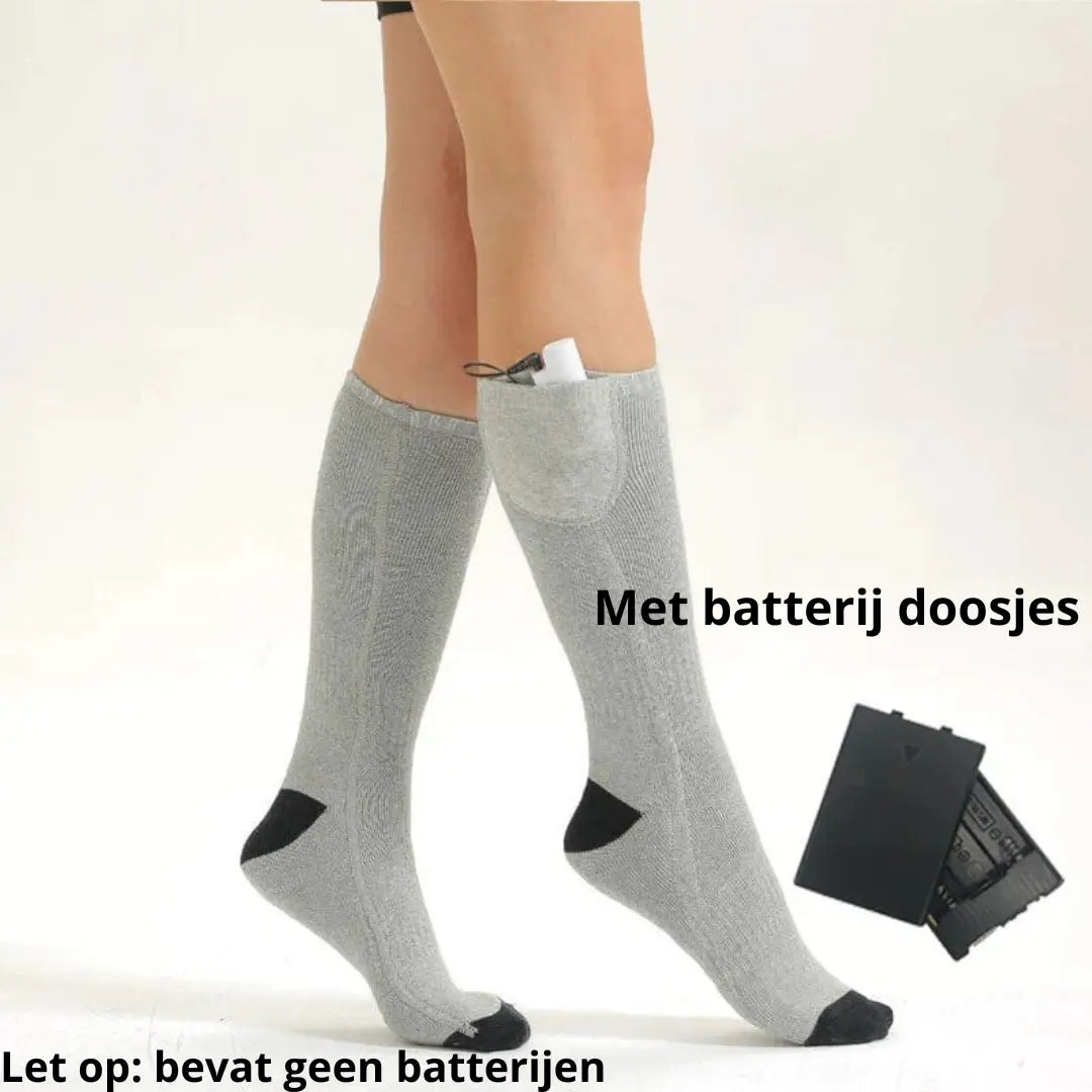 Sockure™️ | Warmte in Winter met Verwarmde Sokken - Zonder-powerbank-Grijs-Een-maat -  Neomoda