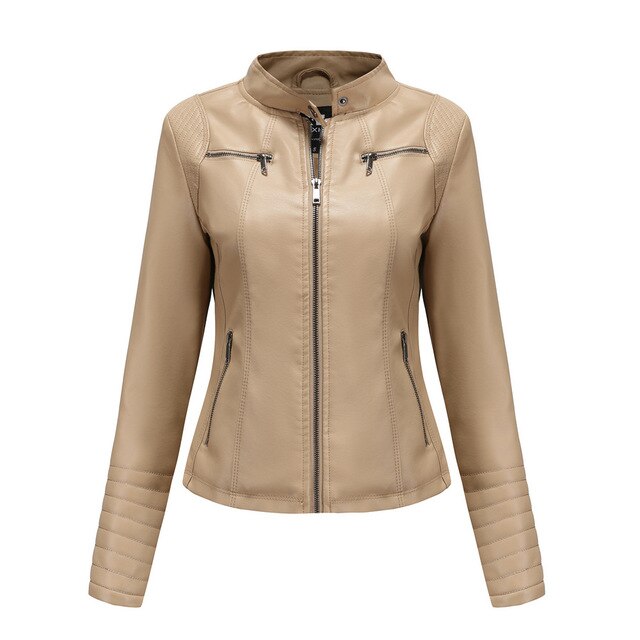 Moto Maven™ | Vrouwen Motorfiets Rits Jas - Abrikoos-XXXL -  Neomoda