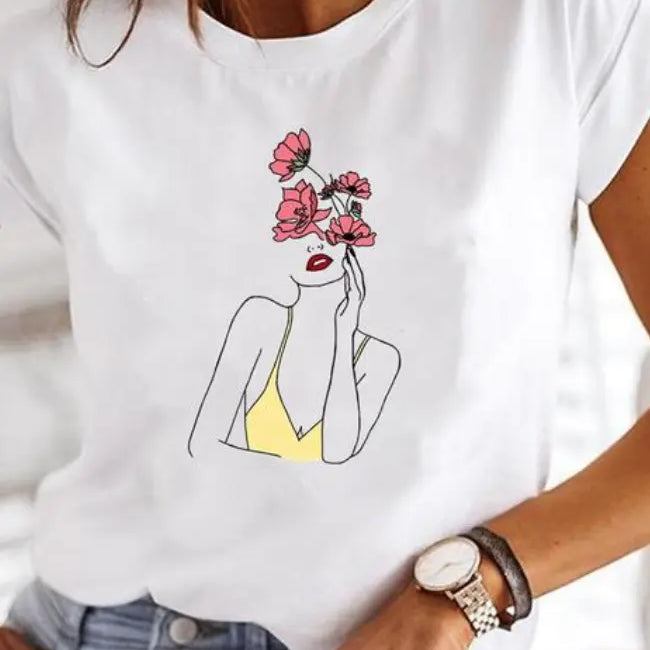 Courtney™ - Superstijlvol t-shirt met extravagante zomerdesigns - Bloemen-Vrouw-5XL-Niet-op-voorraad -  Neomoda