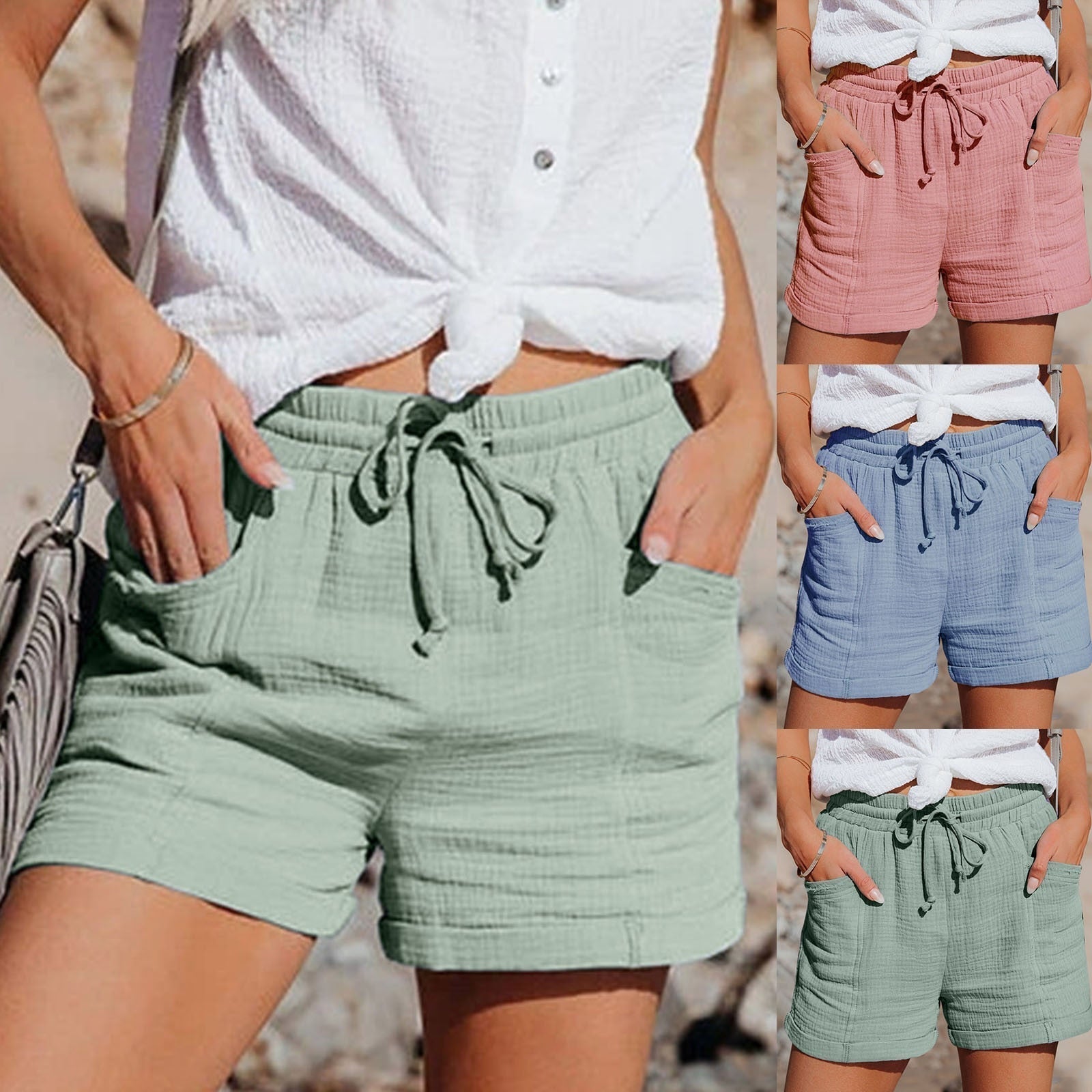 Sunny™ | De perfecte short van katoenmix met hoge taille om je schoonheid een boost te geven -  -  Neomoda