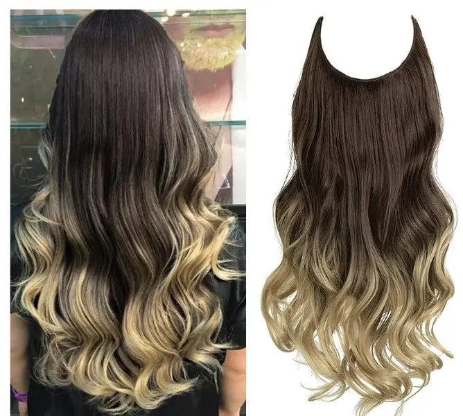 WavyTresses™ | Synthetische Haarextensies - 18-Inch-95-Gram-Donker-As-Bruin-Naar-As-Blond -  Neomoda