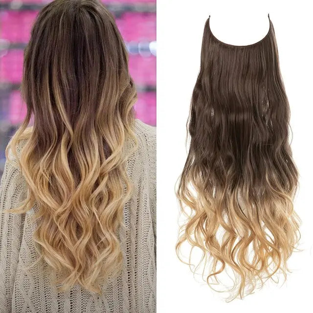 WavyTresses™ | Synthetische Haarextensies - 18-Inch-95-Gram-Donkerbruin-tot-Zandkleurig-Blond -  Neomoda