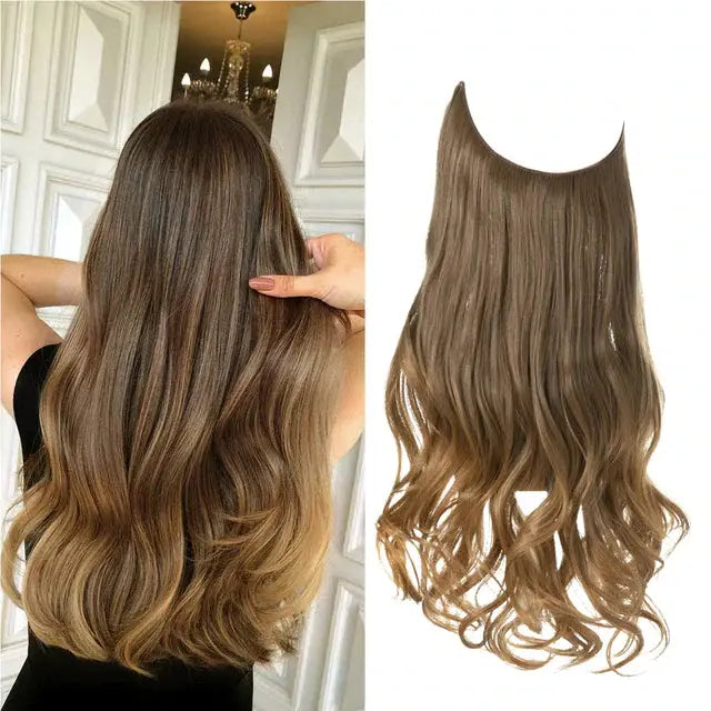 WavyTresses™ | Synthetische Haarextensies - 18-Inch-95-Gram-Bruin-tot-goudbruin-Niet-op-voorra -  Neomoda