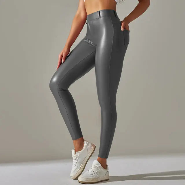 Veala | Trendy strakke broek voor dames 2024 seizoen - Grijs-XL -  Neomoda