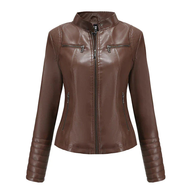 Moto Maven™ | Vrouwen Motorfiets Rits Jas - Bruin-XXXL -  Neomoda