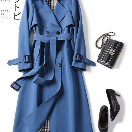 AriaTwill - Trenchcoat voor dames - Blauw-XXL -  Neomoda