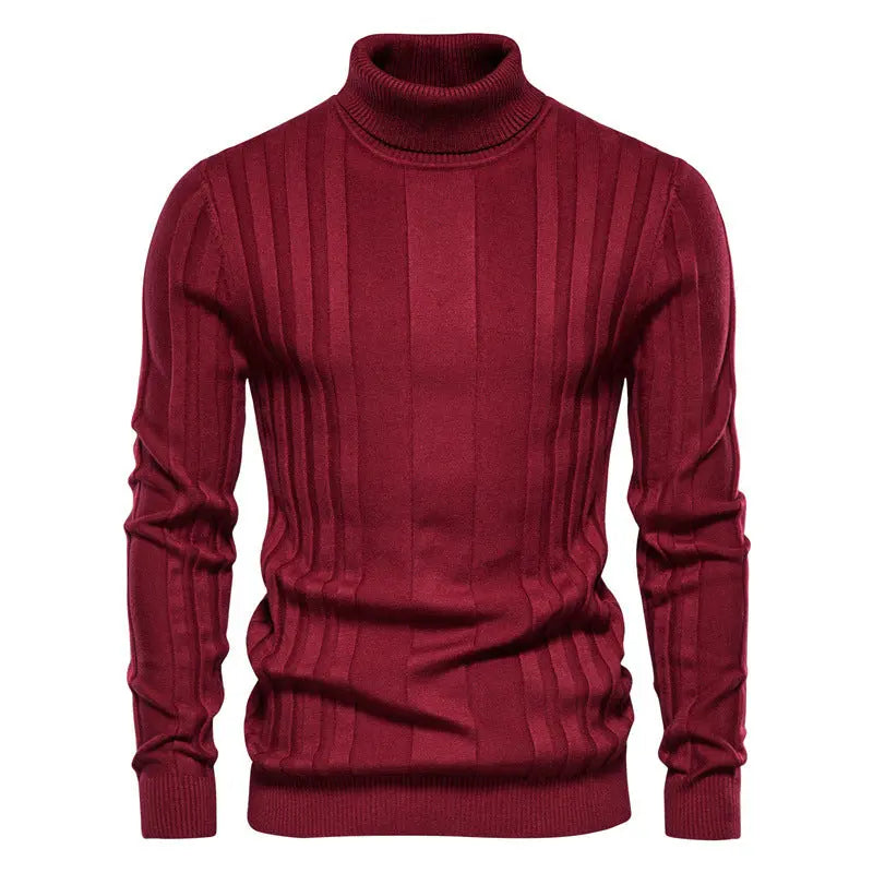 Joshua | Pullover met rolkraag - Rood-2XL -  Neomoda