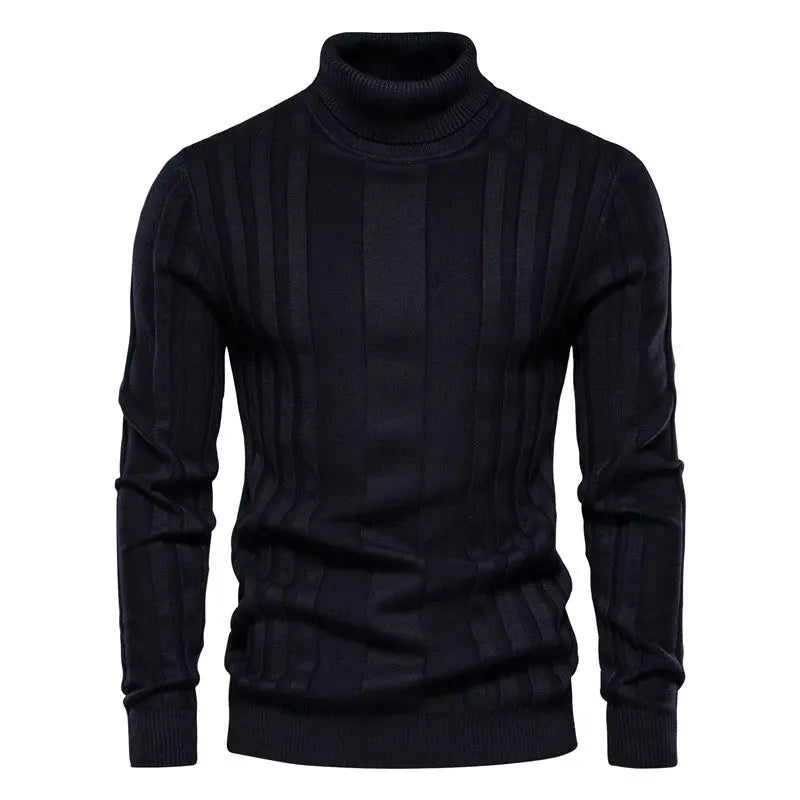 Joshua | Pullover met rolkraag - Zwart-2XL -  Neomoda