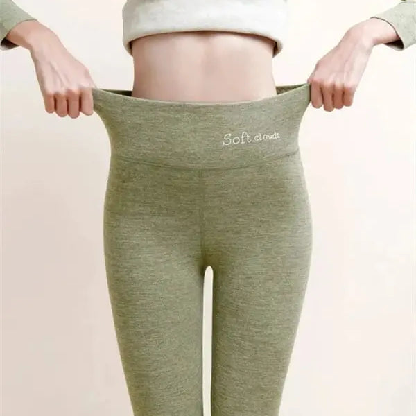 Veala | Weelderige Winter Leggings: Dames Koudeweer Elegance - Groen-5XL -  Neomoda