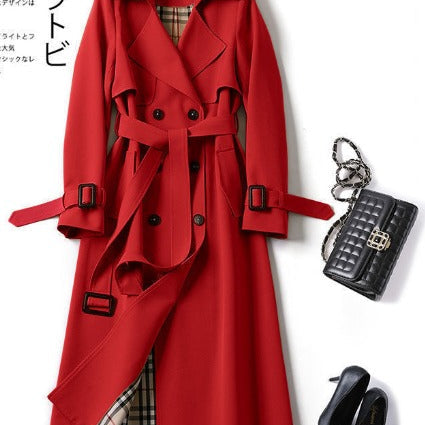 AriaTwill - Trenchcoat voor dames - Rood-XXL -  Neomoda