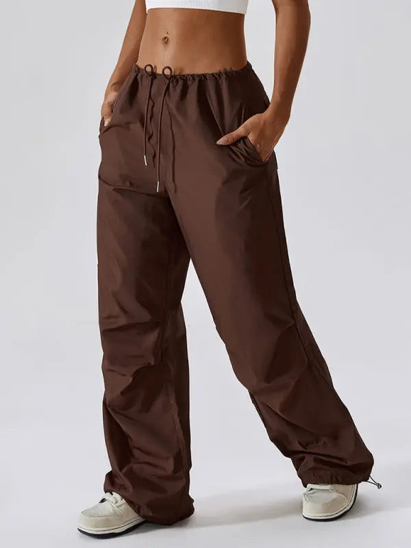 Veala | Trendy Cargo Sweatpants voor Vrouwen - Koffie-L -  Neomoda