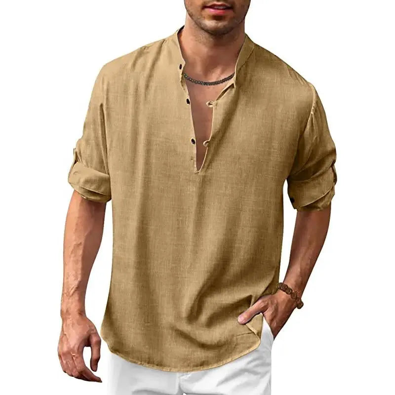 Crispin™️ | De perfecte blouse om deze zomer indruk mee te maken - Khaki-2XL -  Neomoda