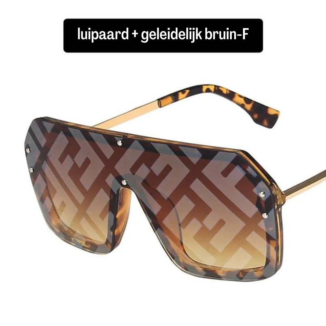 Shady Shield Leopard™ | Futuristische Vrouwenzonnebril - Grijs-Goud-F -  Neomoda