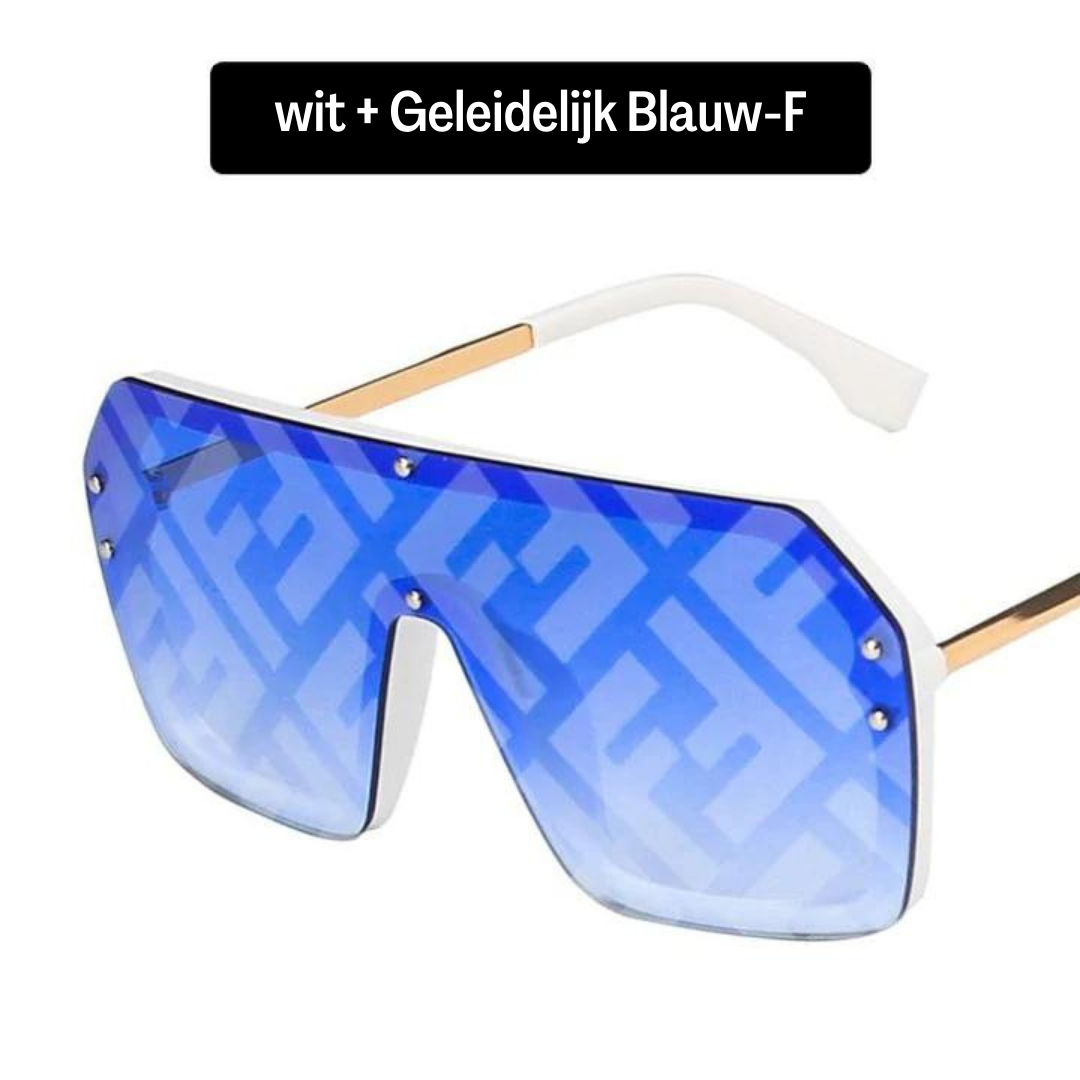 Shady Shield Leopard™ | Futuristische Vrouwenzonnebril - Geleidelijk-blauw -  Neomoda