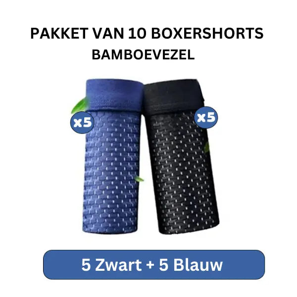 (5+5 GRATIS) Adam™️ | Ultiem Comfort met Bamboe Boxers - 5-Zwart-5-Blauw-3XL -  Neomoda