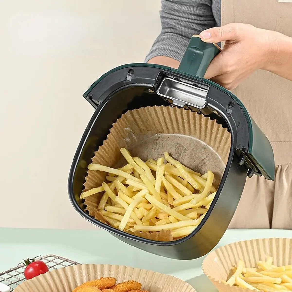 Airfryer Bakpapier Vierkant 50 Stuks 16 Centimeter Neomoda